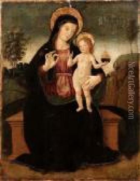 Madonna Col Bambino Oil Painting - Bernardo Pintoricchio