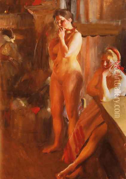 Eldsken Oil Painting - Anders Zorn