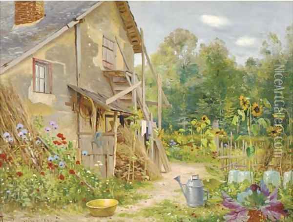 Chez le Maraicher à Aumenaucourt Oil Painting - Armand Guery