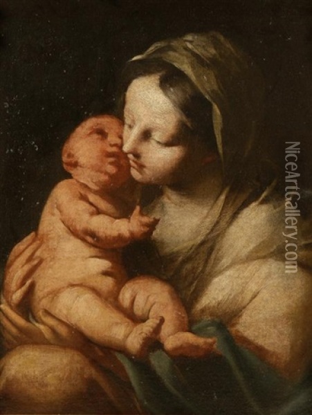 The Madonna And Child Oil Painting - Jacopo Amigoni