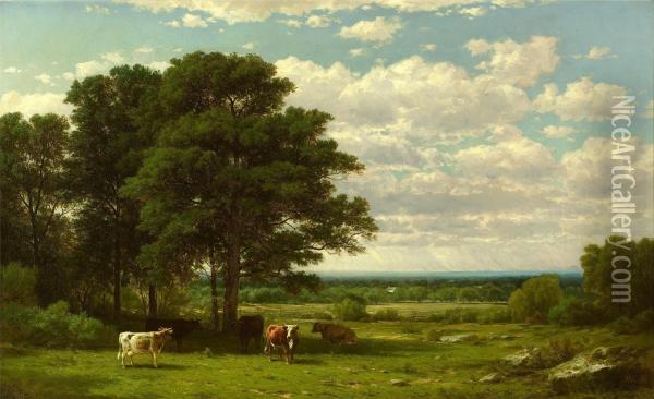 A Summer Day Oil Painting - John William Casilear
