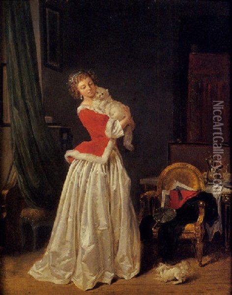 Le Triomphe De Minette Oil Painting - Marguerite Gerard