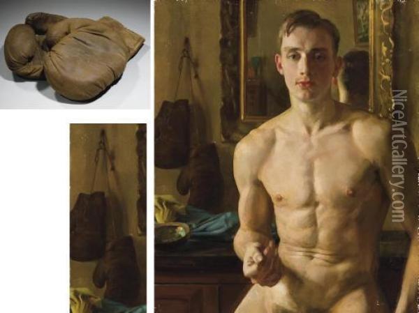 The Boxer Oil Painting - Konstantin Andreevic Somov