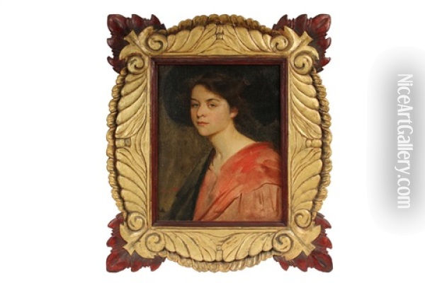 Portrait Of The Artist's Daughter Oil Painting - Douglas Volk
