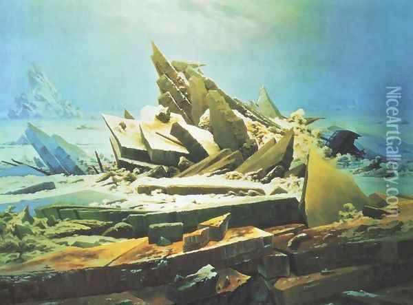 Wreck of the Hope Oil Painting - Caspar David Friedrich
