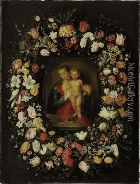 The Virgin And Child Oil Painting - Jan Brueghel the Younger