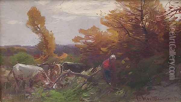 On the Skirt of a Forest Oil Painting - Roman Kochanowski