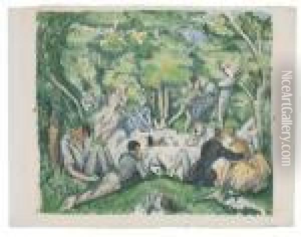 Dejeuner Sur L'herbe Oil Painting - Paul Cezanne