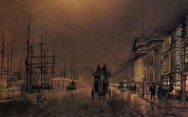 Liverpool Docks Oil Painting - Richard Thomas Moynan