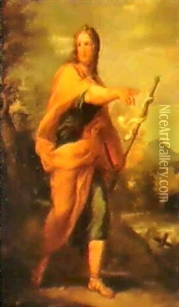 St.john The Baptist Oil Painting - Giuseppe Bartolomeo Chiari
