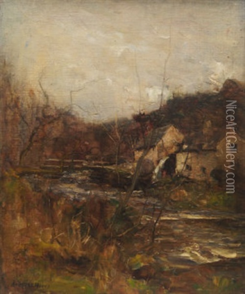 The Mill Oil Painting - Joshua Anderson Hague