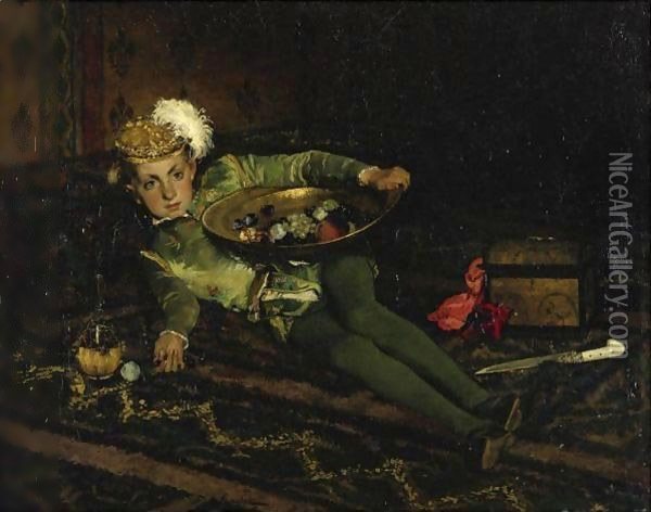 The Digestif Oil Painting - Ferdinand Victor Leon Roybet