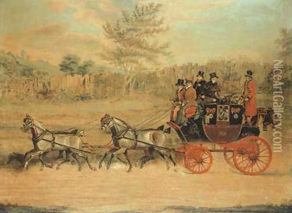 The London to Hastings Royal mail coach Oil Painting - James Pollard