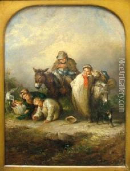 The Milkboys Oil Painting - Henry Perlee Parker