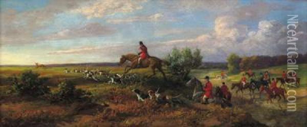 Hunting Party Oil Painting - Richard Benno Adam