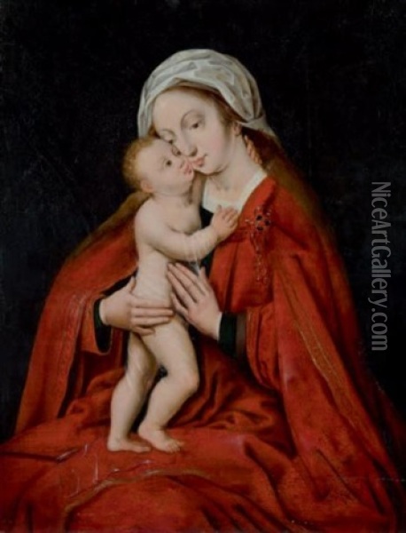 La Vierge A L'enfant Oil Painting - Adriaen Isenbrant