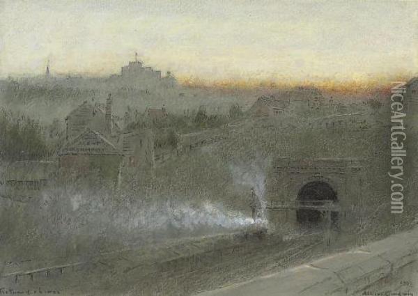The Tunnel, Lewes Oil Painting - Albert Goodwin