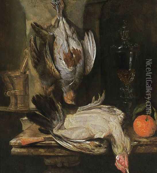 Still-Life 1664 Oil Painting - Abraham Hendrickz Van Beyeren