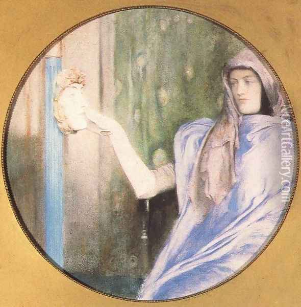 The Secret Oil Painting - Fernand Khnopff