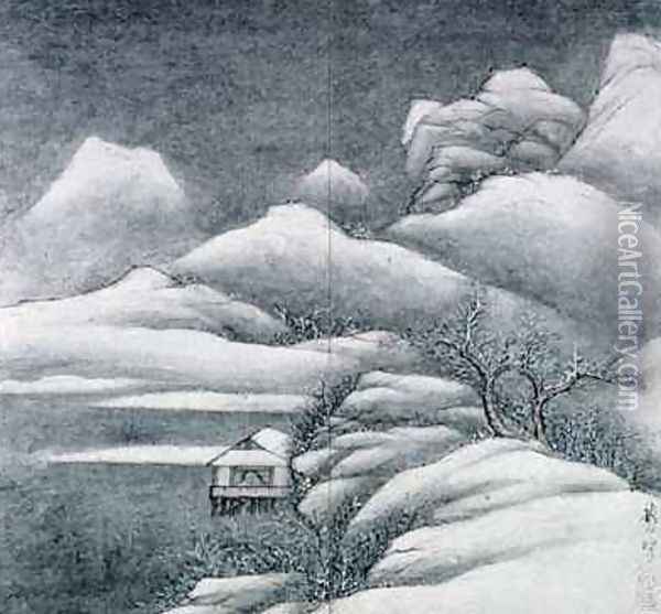 Snow covered landscape from an album of The Four Seasons Oil Painting - Xian Gong