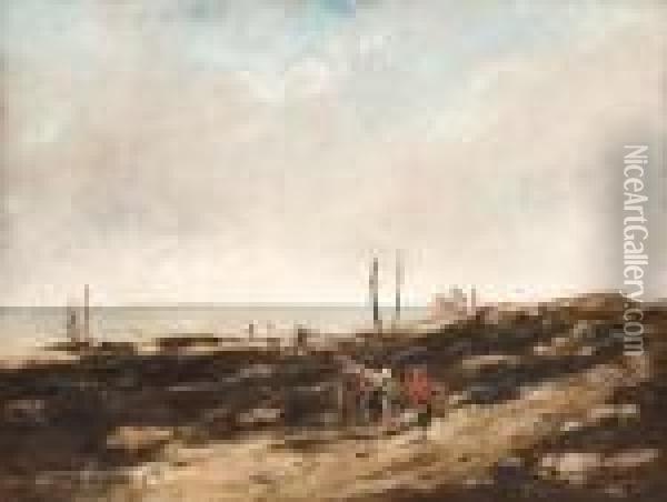 Le Depart Pour La Peche Oil Painting - Gustave Courbet