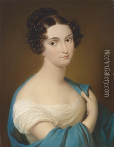 Bildnis Maria Despina Nitto (1795-1866) Laut Familientradition Oil Painting - Karl Von Saar