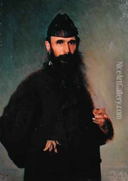 Portrait of Alexander Litovtchenko (1835-90), 1878 Oil Painting - Ivan Nikolaevich Kramskoy