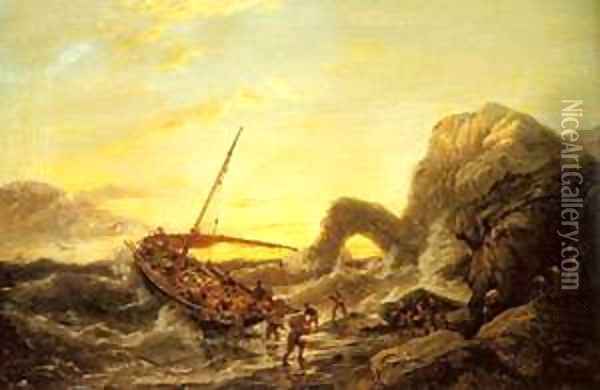The Shipwreck Oil Painting - Pieter Cornelis Dommerson