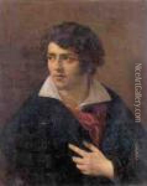 Portrait Of A Young Man Oil Painting - Anne-Louis Girodet de Roucy-Triosson