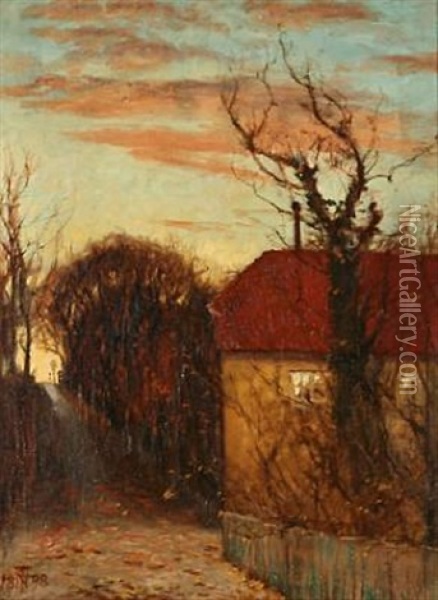 Autumn Day Oil Painting - Thorvald Simeon Niss