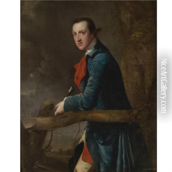 Portrait Of Launcelot Rolleston Of Watnall Hall Oil Painting - Joseph Wright
