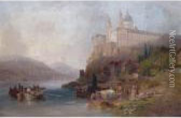 The Monastery Of Melk Oil Painting - John Wilson Carmichael