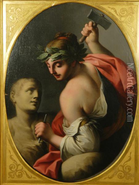 Allegoria Della Scultura Oil Painting - Francesco Trevisani