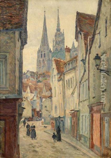 Vieille Rue Pres De La Cathedrale Oil Painting - Louis Hayet