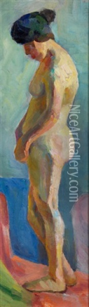 Stehender Frauenakt Oil Painting - Alfons Spring