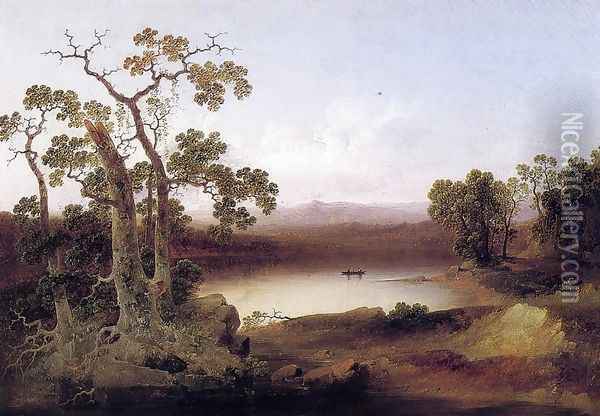 View of the Susquehanna Oil Painting - Joshua Shaw