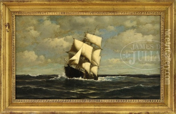 Under Full Sail Oil Painting - William Edward Norton