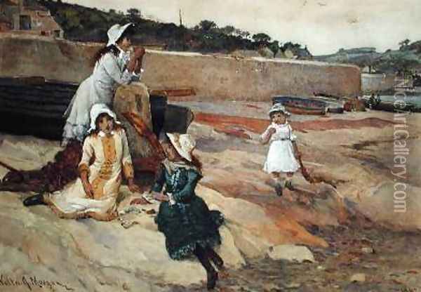 The Beach Party Oil Painting - Walter Jenks Morgan