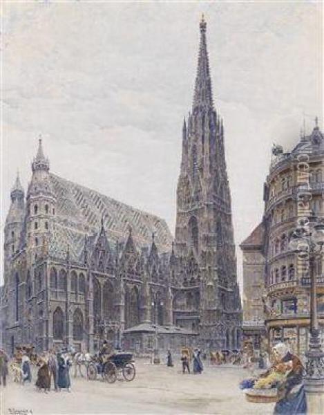Der Stephansdom In Wien Oil Painting - Ernst Graner