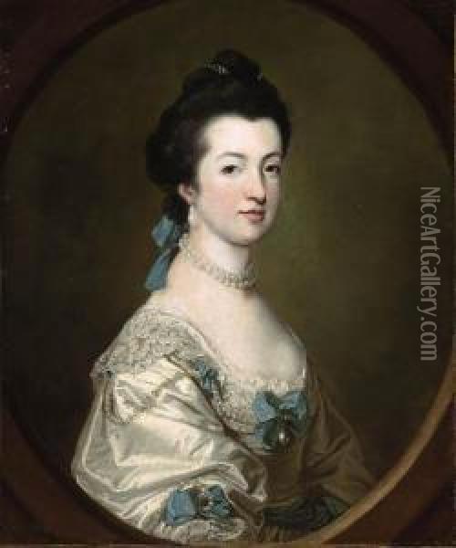 Portrait Of The Hon. Elizabeth Booth (1743-1765) Oil Painting - Francis Coates Jones