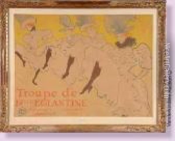 Troupe De Mlle. Eglantine Oil Painting - Henri De Toulouse-Lautrec