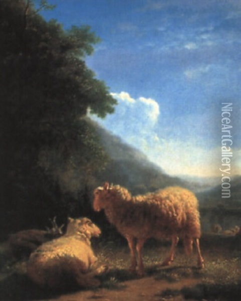 Schafe Vor Weiter Landschaft Oil Painting - Balthasar Paul Ommeganck
