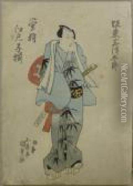Kunisada, Utagawa . Bando Mitsugoro Iii Als Otokodate Anno Heibei. Japan Oil Painting - Kunisada