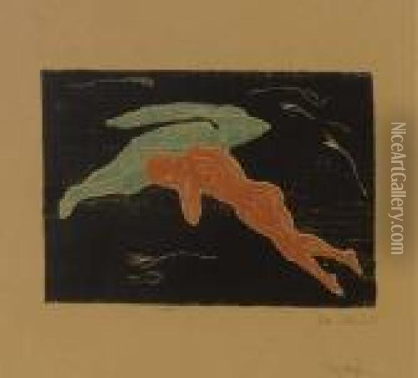 Begegnung Im Weltall (sch. 135; W. 136) Oil Painting - Edvard Munch