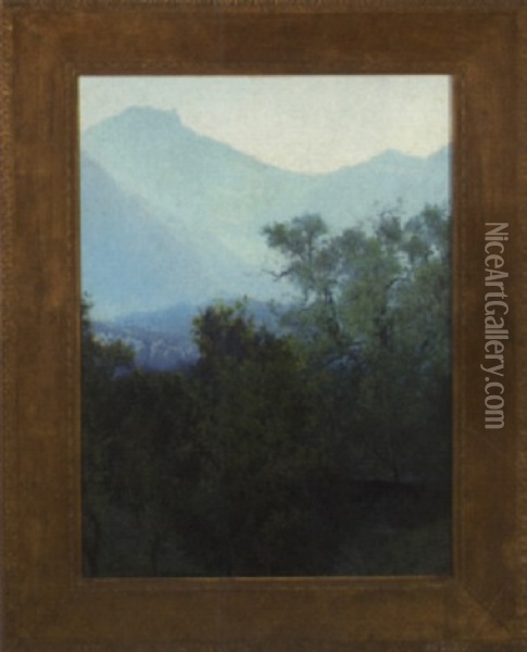 Mountainous Landscape Oil Painting - Henry Brokmann-Knudsen