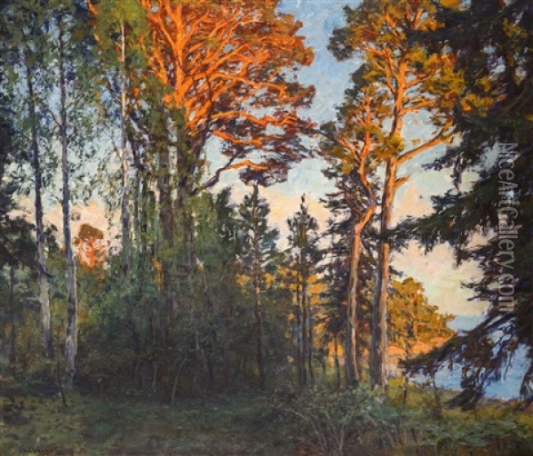 Autumn Light Oil Painting - Gottfried Kallstenius