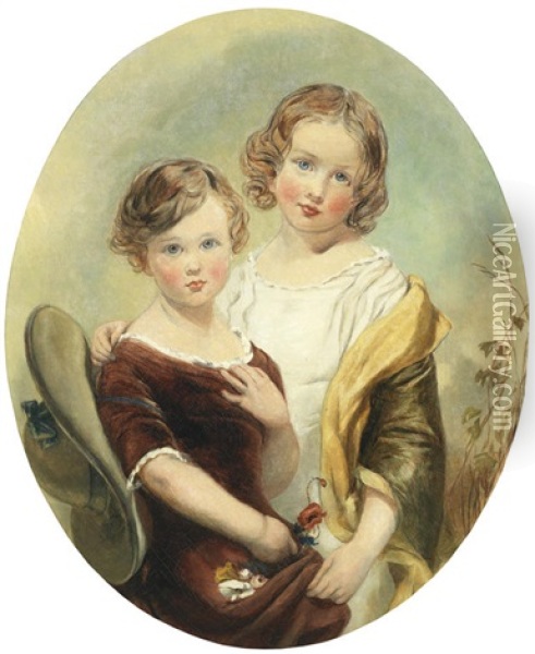 Sisters Oil Painting - Thomas Crane