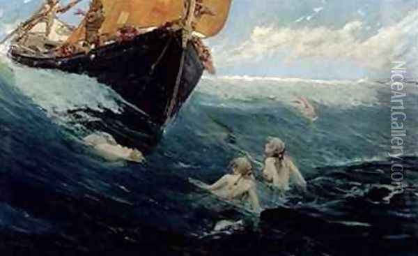 The Mermaids Rock Oil Painting - Edward Matthew Hale