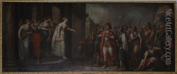 Didon Recevant Aeneas Oil Painting - Anton Losenko