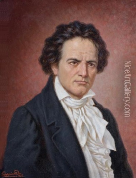 Ludwing Beethoven Oil Painting - Epaminondas Chiama